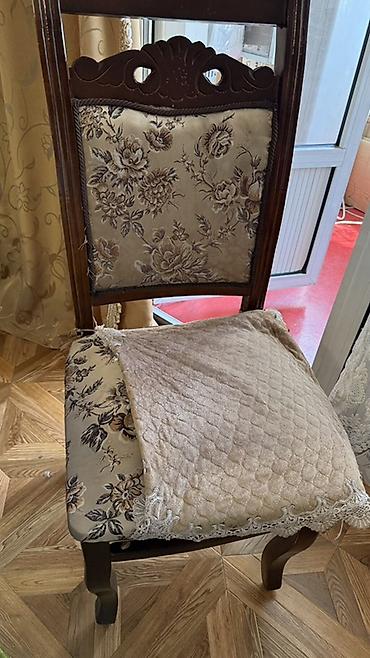 iwlenmiw stullar: Qonaq otağı üçün, İşlənmiş, Açılmayan, Dördbucaq masa, 6 stul — 3