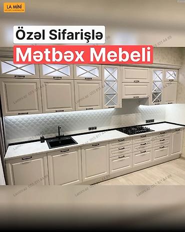 vitrin kuxna mebeli: Özəl sifarişlə hazırlanmış mətbəx mebeli - Klassik-Modern dizayn — 1