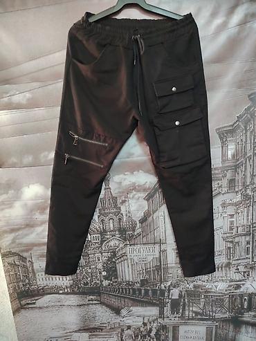 ferari kacket: Muške crne cargo trenerke/jogger pantalone. - Materijal: mekana — 1