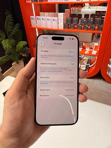 i̇phone s: IPhone 15 Pro, 128 GB, Black Titanium, Zəmanət — 3