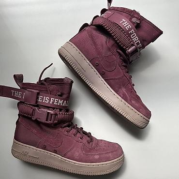 air force 1: Кроссовки, 39, 39.5, 40, Nike, Б/у, цвет - Фиолетовый, Самовывоз — 1