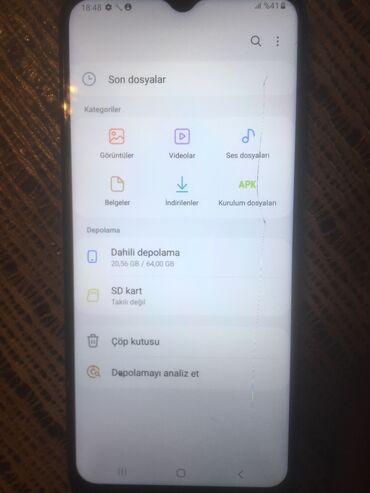 ayfon 7 s: Samsung Galaxy A03s, 64 GB, rəng - Qara, Barmaq izi