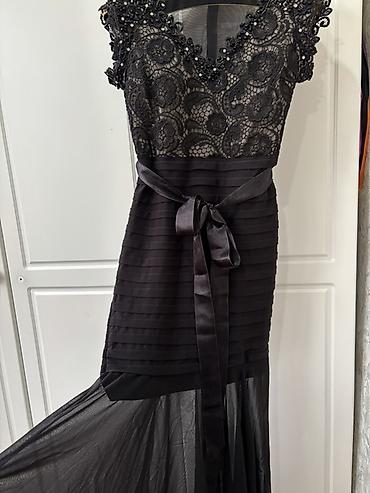 Ziyafət donları: Qırmızı ziyafət/libas - Zərif tünd qırmızı rəngdə uzun ziyafət/libas — 7