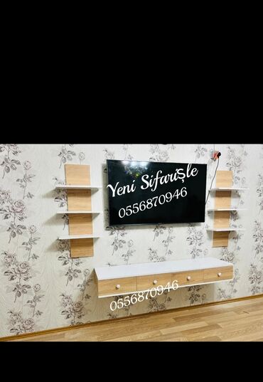 Sifarişlə TV stendlər: Siyirməli, Polkalı, Sadə laminat, Azərbaycan, Zəmanətli, Kredit yoxdur — 1