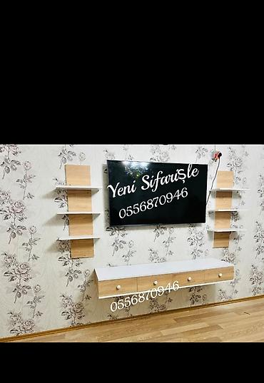 divar ref: Yeni, Düz TV altlığı, Polkalı, Laminat — 6