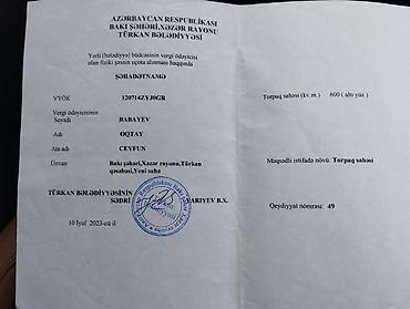 Həyət evləri və villalar: Türkan qəs. 2 otaqlı, 7 kv. m, Kredit yoxdur, Orta təmir — 9