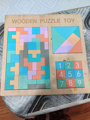 детский мир ош: Настольные игры и головоломки -Деревянный набор «WOODEN PUZZLE TOY»