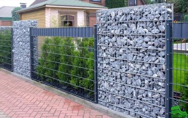 каменный забор: Заборы и ограждения, | Металлические, Гарантия