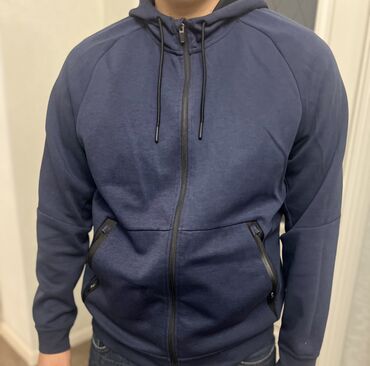 вязанная кофточка: Мужская толстовка, XL (EU 42), H&M, Б/у, цвет - Синий, Самовывоз