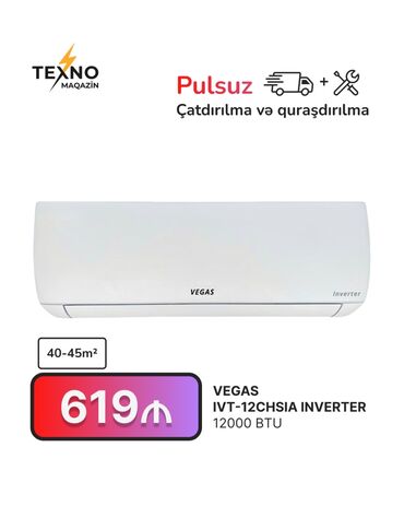 sədərəkdə kondisionerlər: Kondisioner 40-45 kv. m, Split sistem, Kredit yoxdur, Pulsuz quraşdırılma