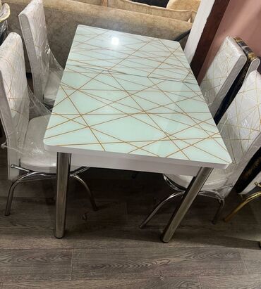 Masa və oturacaq dəstləri: Mətbəx üçün, Yeni, Açılan, Dördbucaq masa, 4 stul — 23