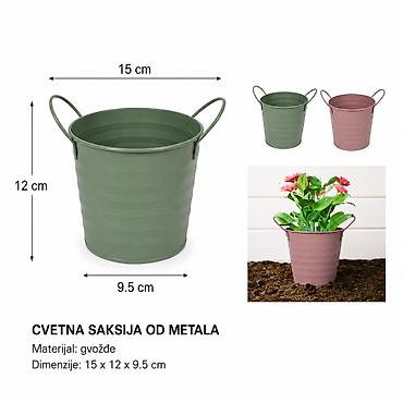 KMT Gvozdena žica okrugli plastični saksija 502094 Praktična saksija