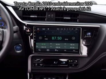 toyota rav4 monitor: Toyota corolla 2013 android monitor 🚙🚒 ünvana və bölgələrə ödənişli