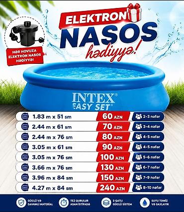 Hovuzlar: Yeni Şişmə hovuz Intex, 4.1 - 5 m, 3501 - 4000 l — 1