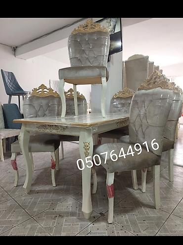 tek termolar: Qonaq otağı üçün, Yeni, Açılmayan, Dördbucaq masa, 6 stul — 8
