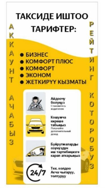 кафель напольный: Требуется Водитель такси - С личным транспортом, Техподдержка, Полный рабочий день