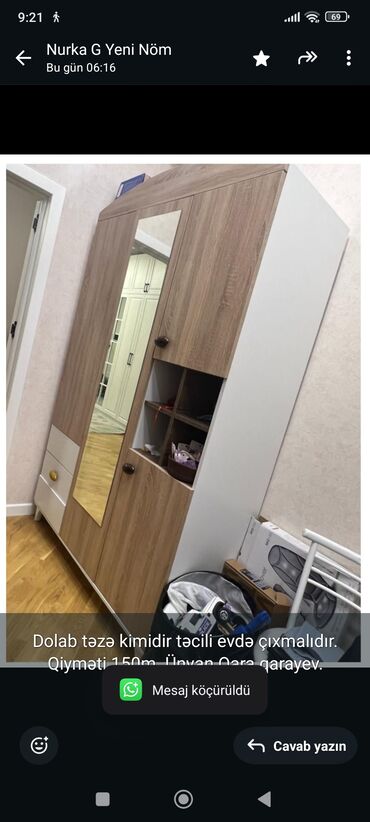 lalafo mebel ikinci el dolablar: İşlənmiş