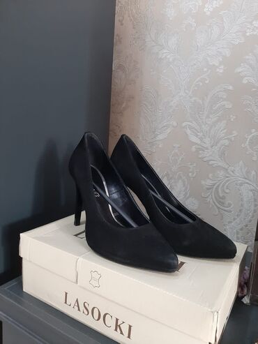 бирюзовые туфли: Туфли 38, цвет - Черный