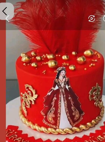 Tortlar: Tematik tortlar – fərdi dizayn - Yeni il tortu: ağ krem örtüklü — 7