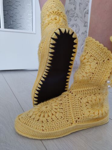 Домашние тапочки: Домашние тапочки, 37.5, Новый, цвет - Желтый, Самовывоз — 6