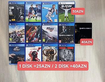1disk =25azn/ 2 disk =40azn/ Mağaza deyil Barter yalnız—PS5 diskləri