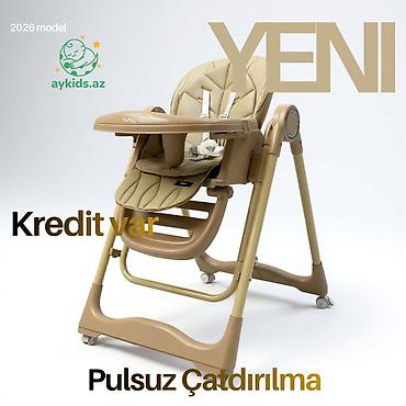 Yemək masaları, oturacaqları: 🪑✨ Burbay 2-si 1-də Uşaq Yemək Stulu (Şezlonq + Yemək Stulu) 💛 — 1