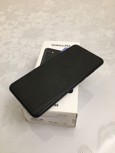 Скупка мобильных телефонов: Чёрный Самсунг A03 32ГБ в хорошем состоянии