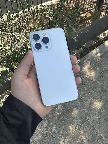 IPhone 13 Pro, Б/у, 256 ГБ, Серебристый, Защитное стекло, Чехол, 72 %