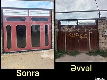 rəngləmə: Darvazaların yerindece renglenmesi ve temiri navest bisetqa darvaza əl — 4