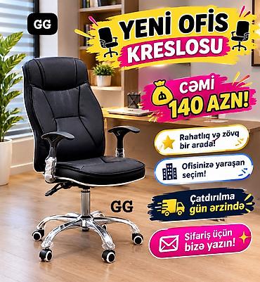 game kreslo: Yeni ofis kreslosu – cəmi 140 AZN Xüsusiyyətlər: - Yumşaq oturacaq və — 1