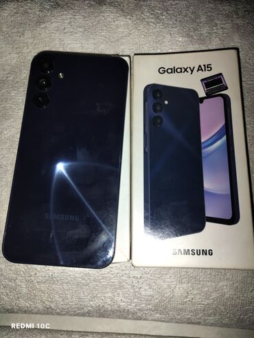 samsug a20: Samsung Galaxy A15, 128 GB, rəng - Mavi, Düyməli, Barmaq izi, İki sim kartlı