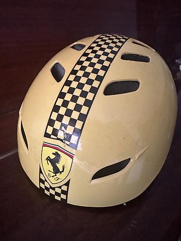детские шлемы для скейтборда: Scuderia Ferrari velosiped/skuter dəbilqəsi – sarı rəng.Unisex FAH-50 — 9