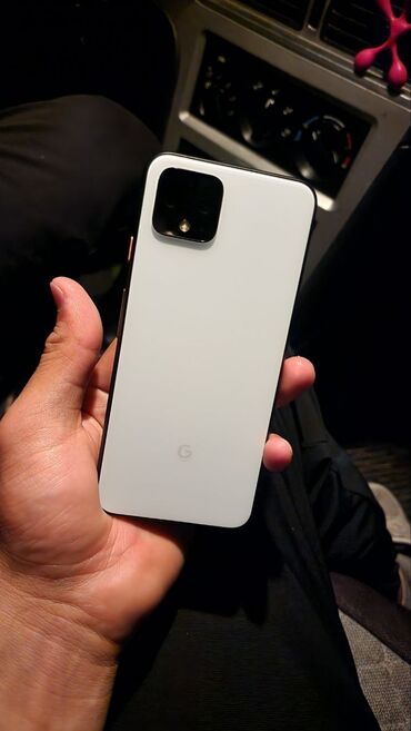 чехол на пиксель: Google Pixel 4, Б/у, 64 ГБ, цвет - Белый, 1 SIM, eSIM