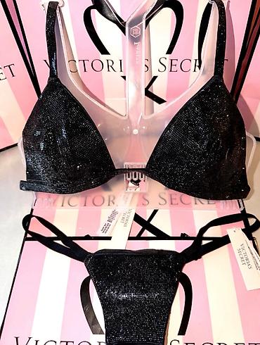 leopard 7: ✨ Оригинал Victoria’s Secret ✨ Роскошный чёрный комплект с полностью — 1