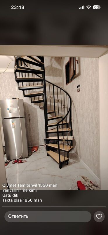 Pilləkən məhəccərləri: Pilləkən besetqa cardaq işləri görülür istənilən ölcüdə istənilən — 1