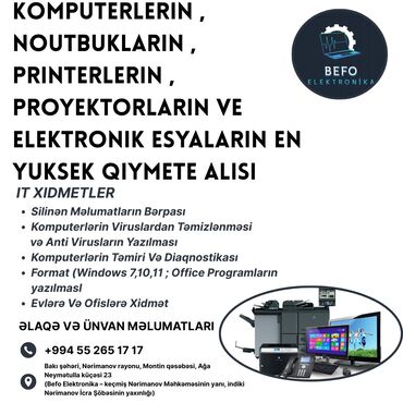 Acer: İşlənmiş kompüter, noutbuk və printerlərin alışı, satışı və barteri