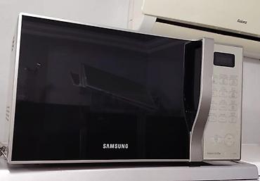 Mikrodalğalı soba Samsung, Ayrıca dayanan, Mikrodalğalar ilə, rəng - Boz, İşlənmiş