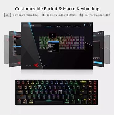 logitech superlight: Клавиатура, Royal Kludge, Механическая, Bluetooth, Проводное подключение, Размер: 65% — 3