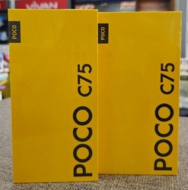 токмок телефон: Poco C75, Жаңы, 128 ГБ, 2 SIM