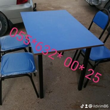 Bağ, çöl masa və oturacaq dəstləri: Yeni, Kvadrat masa, 4 stul, Açılmayan, Azərbaycan — 6