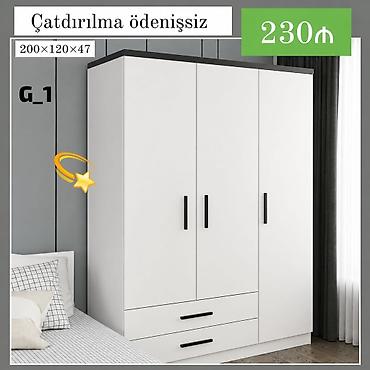 gefard england collection: Məhsul: 3 qapılı paltar dolabı (model G_1) Ölçülər: 200 × 120 × 47 sm — 1