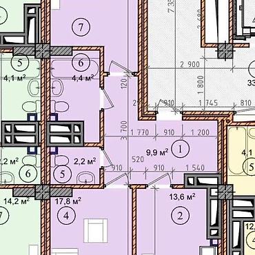 Продажа квартир: 2 комнаты, 67 м², Элитка, 7 этаж — 12