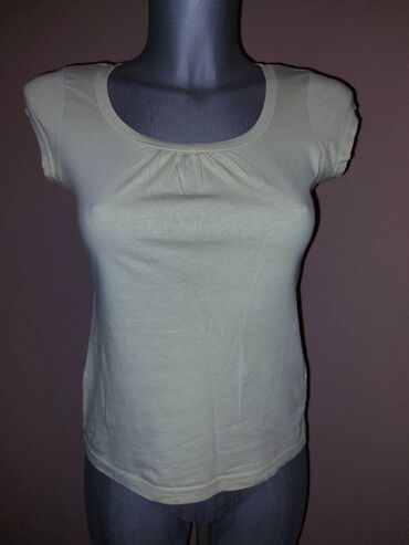 top: Zara, S (EU 36), Cotton, color - Green