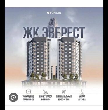 квартира тунгуч сниму: 1 бөлмө, 46 кв. м, Элитка, 10 кабат, ПСО (өзү оңдоп түзөтүп бүтүү үчүн)