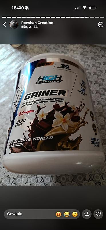 Gainer Çəki: 3501 - 4000 g, Yeni lalafo.az -da Gainer Çəki: 3501 - 4000 g, Yeni