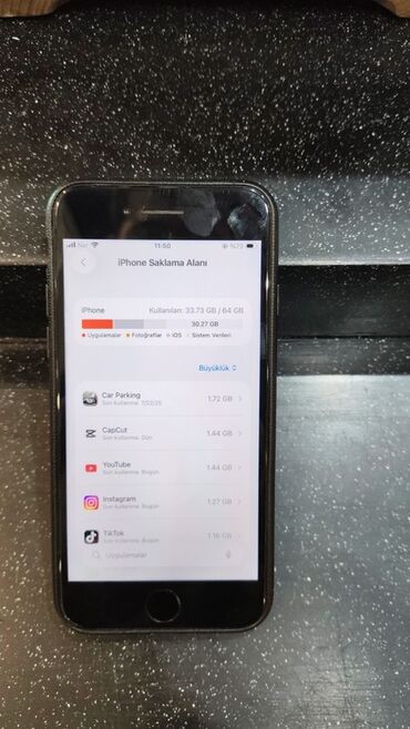 iphone se 2022 qiymeti: IPhone SE 2020, 64 ГБ, Черный, Отпечаток пальца