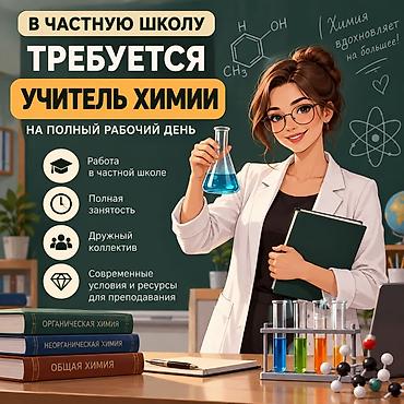 В частную школу требуется учитель химии на полный рабочий день