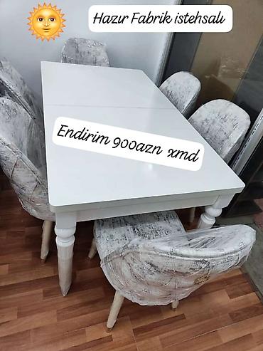 metbext kunc divan: Qonaq otağı üçün, Yeni, Dördbucaq masa, 6 stul — 1