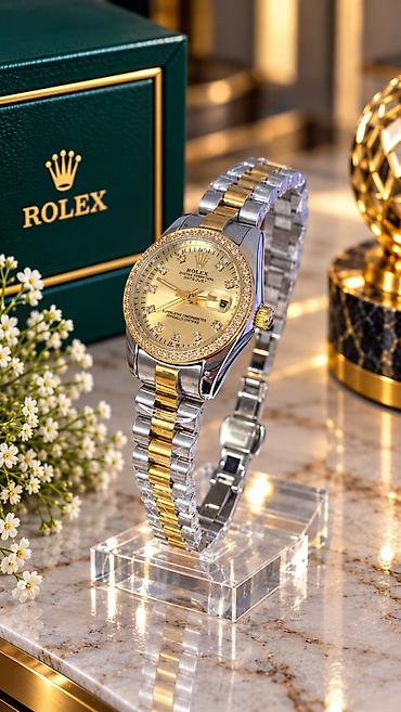 analoq saat: Yeni, Qol saatı, Rolex, rəng - Qızılı — 1