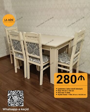 stol stul kuxna ucun: Masa Dəsti - 280 AZN ▪️